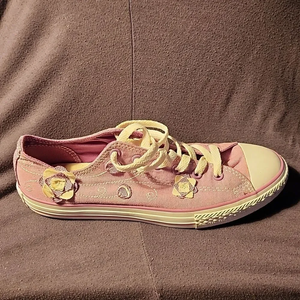 Converse 5 junior purple floral